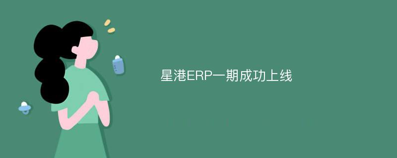 星港ERP一期成功上线