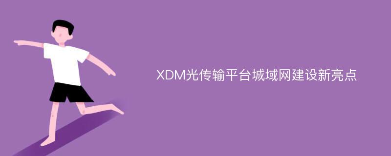XDM光传输平台城域网建设新亮点